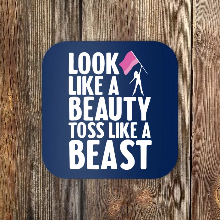 Funny Color Guard Design For Girl Women Winter Guard Lover Coaster