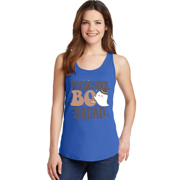 Funny Cute Halloween Preschool Boo Squad Costume Teacher Gift Ladies Essential Tank