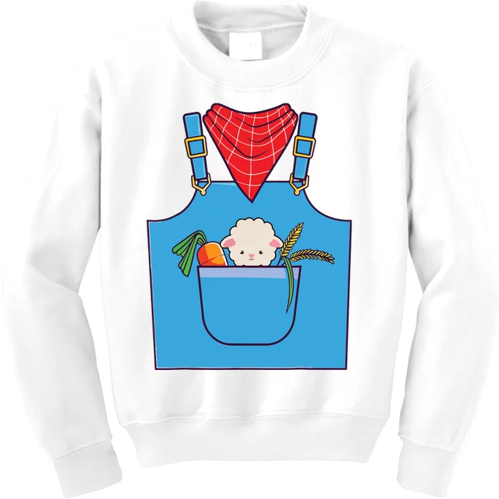 Farmer Costume Halloween Simple Cute Farm Kids Sweatshirt