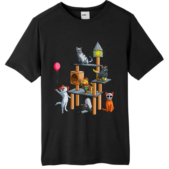 Funny Cat Horror Movies Cute Halloween for Cat Kitty Lovers ChromaSoft Performance T-Shirt