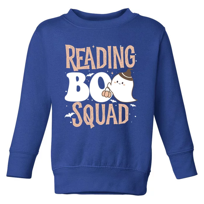 Funny Cute Halloween Reading Boo Squad Costume Teacher Great Gift Toddler Sweatshirt