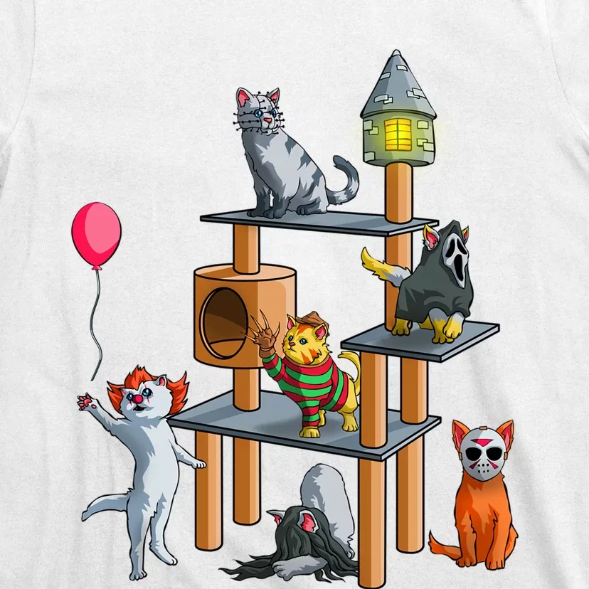 Funny Cat Horror Movies Cute Halloween T-Shirt