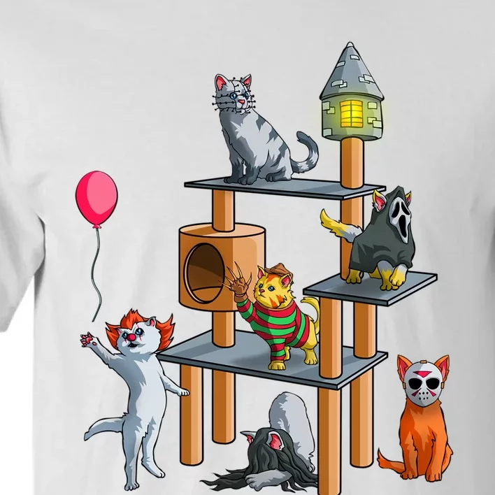 Funny Cat Horror Movies Cute Halloween Tall T-Shirt