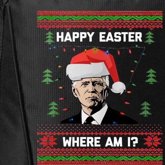 Funny Christmas Happy Easter Where Am I Joe Biden Meaningful Gift City Backpack