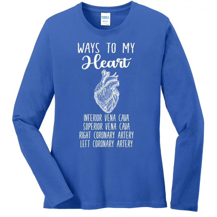 Funny Cardiology Heart Cardiologist Gift Medical Student Cute Gift Ladies Long Sleeve Shirt