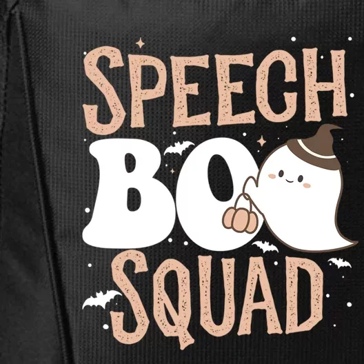 Funny Cute Halloween Speech Boo Squad Costume Teacher Cute Gift City Backpack