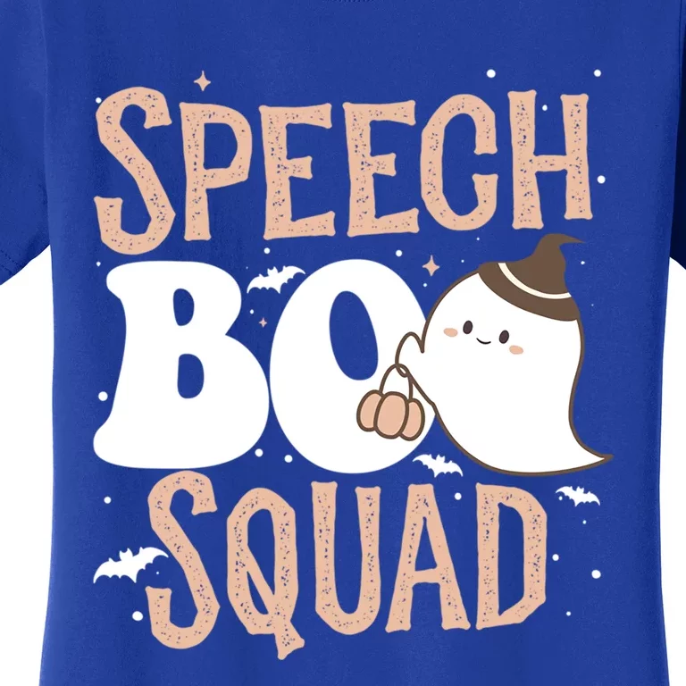 Funny Cute Halloween Speech Boo Squad Costume Teacher Cute Gift Women's T-Shirt