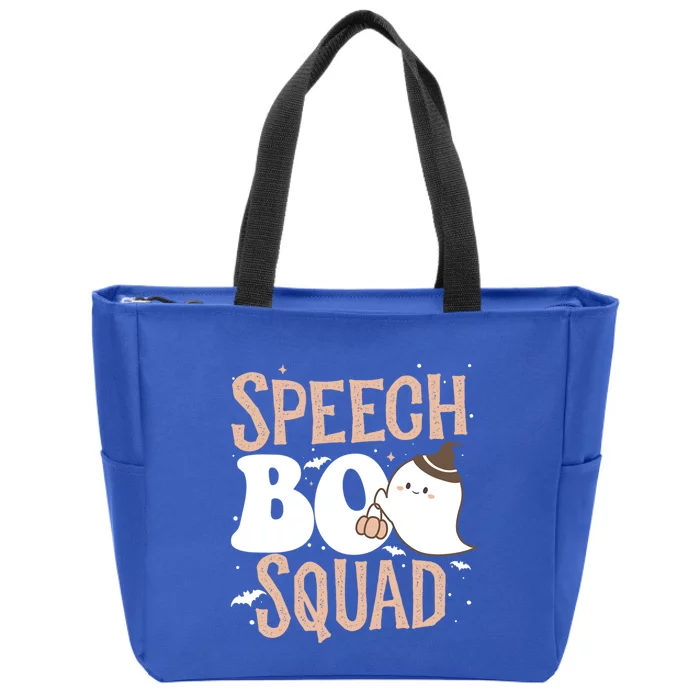 Funny Cute Halloween Speech Boo Squad Costume Teacher Cute Gift Zip Tote Bag