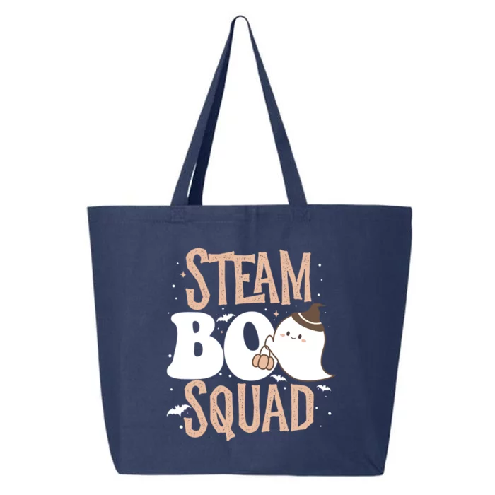 Funny Cute Halloween Steam Boo Squad Costume Teacher Gift 25L Jumbo Tote