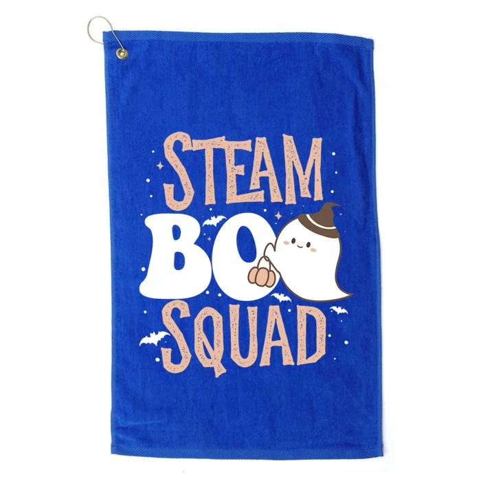 Funny Cute Halloween Steam Boo Squad Costume Teacher Gift Platinum Collection Golf Towel