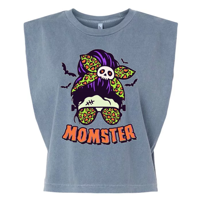 Funny Cute Halloween Momster Garment-Dyed Women's Muscle Tee