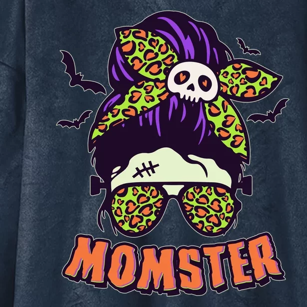 Funny Cute Halloween Momster Hooded Wearable Blanket