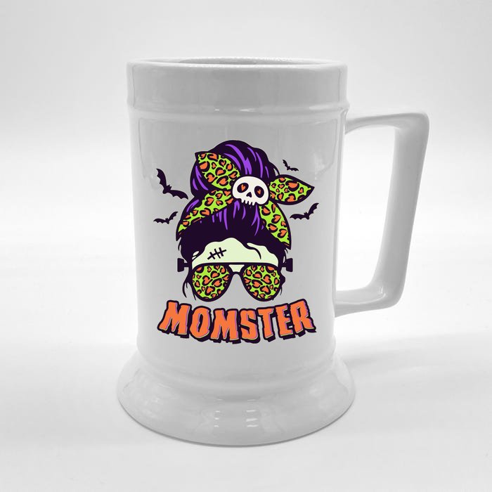 Funny Cute Halloween Momster Front & Back Beer Stein