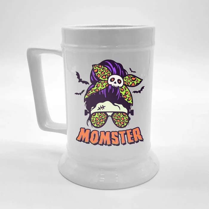 Funny Cute Halloween Momster Front & Back Beer Stein