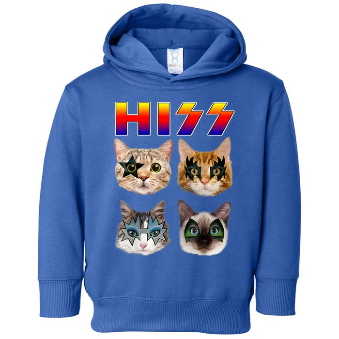 Funny Cat Hiss Rock And Roll For Cat Lover, Cat Dad, Cat Mom Toddler Hoodie