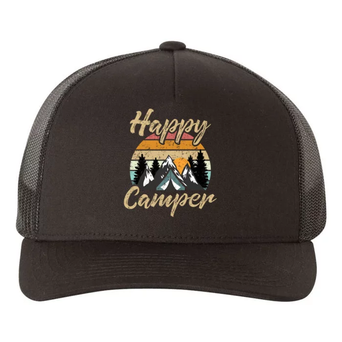 Funny Camping Hiking Lover Present Happy Camper Gift Yupoong Adult 5-Panel Trucker Hat