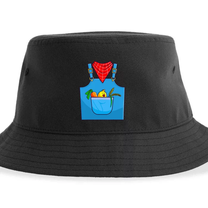 Farmer Costume Halloween Simple Cute Farm Sustainable Bucket Hat