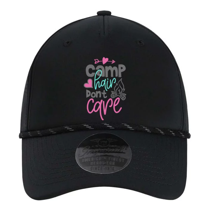 Funny Camp Hair Dont Care Camping Lover Cute Camper Gift Performance The Dyno Cap