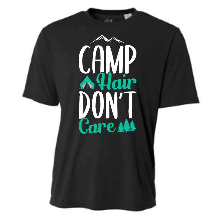 Funny Camp Hair Don't Care Cooling Performance Crew T-Shirt