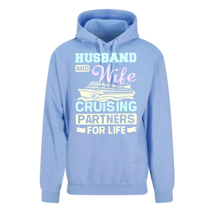 Family Couple Husband And Wife Cruising Partners Gift Unisex Surf Hoodie