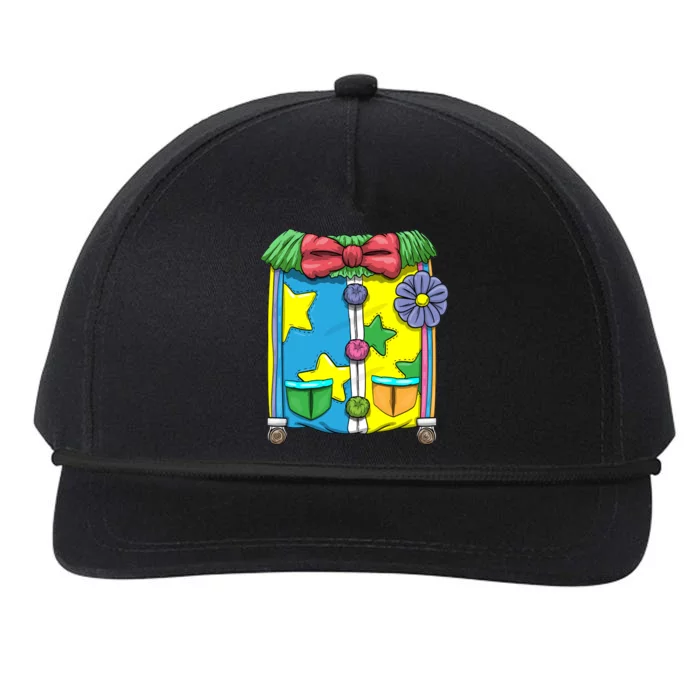 Funny Clown Halloween Costume Suit Snapback Five-Panel Rope Hat