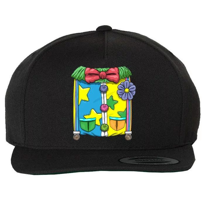 Funny Clown Halloween Costume Suit Wool Snapback Cap