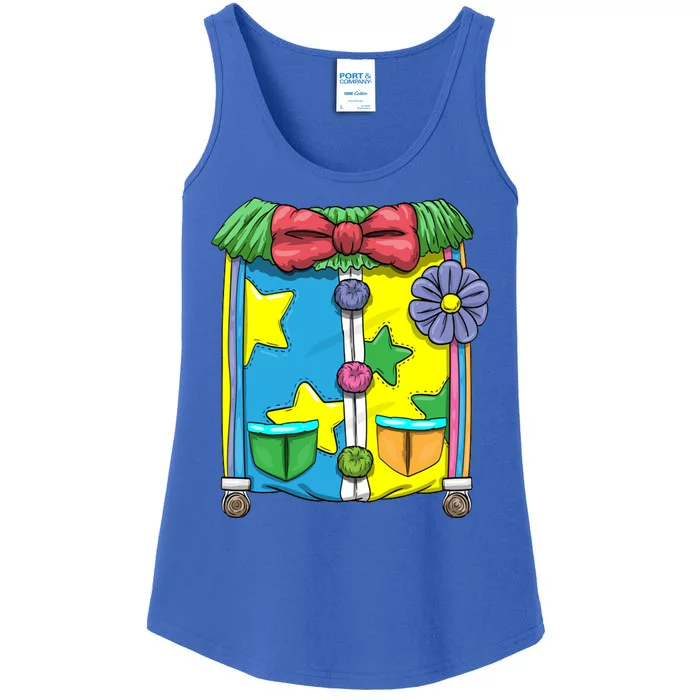 Funny Clown Halloween Costume Suit Ladies Essential Tank