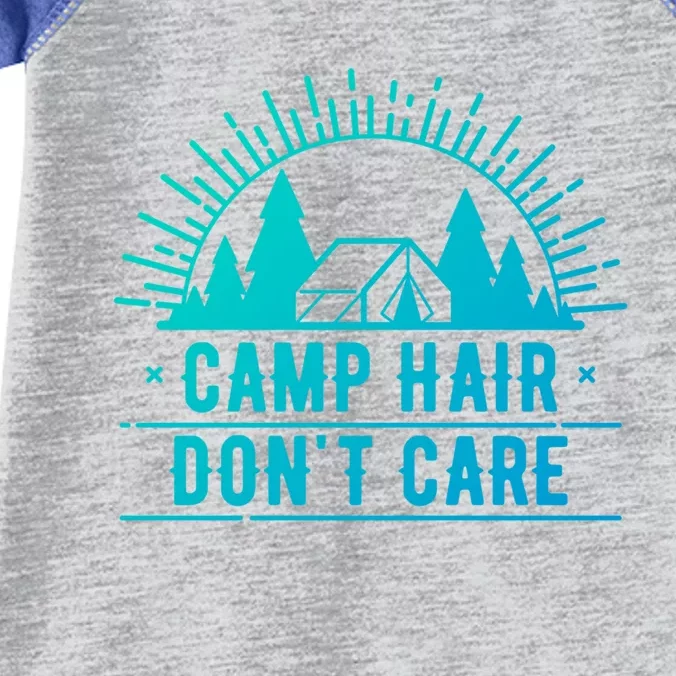 Funny Camp Hair Dont Care For Summer Camping Trips Gift Infant Baby Jersey Bodysuit