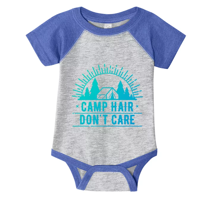 Funny Camp Hair Dont Care For Summer Camping Trips Gift Infant Baby Jersey Bodysuit