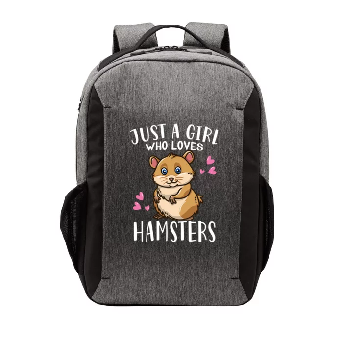 Funny Cute Hamster Lover Just A Girl Who Loves Hamsters Cool Gift Vector Backpack