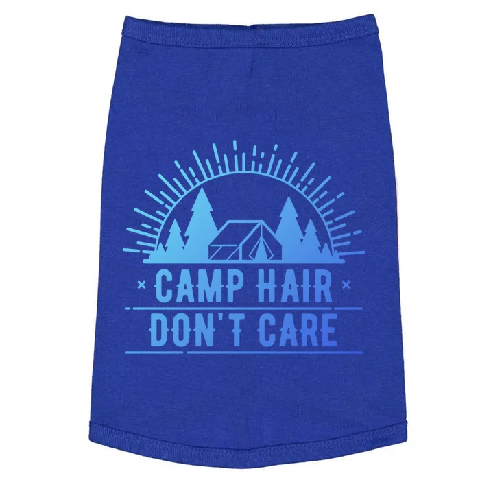 Funny Camp Hair Dont Care For Summer Camping Trips Gift Doggie Tank