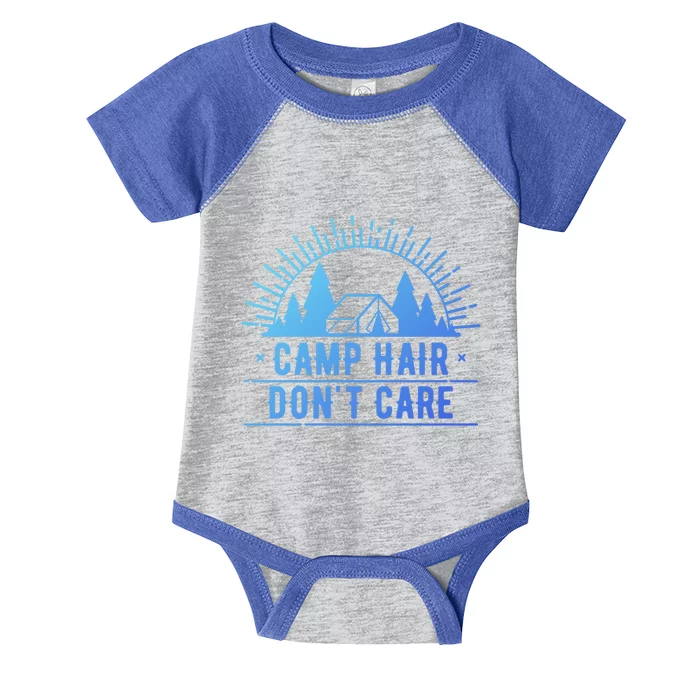 Funny Camp Hair Dont Care For Summer Camping Trips Gift Infant Baby Jersey Bodysuit