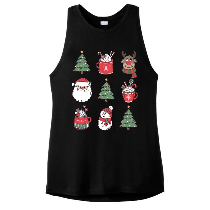 Festive Christmas Holiday Lover Ladies Tri-Blend Wicking Tank