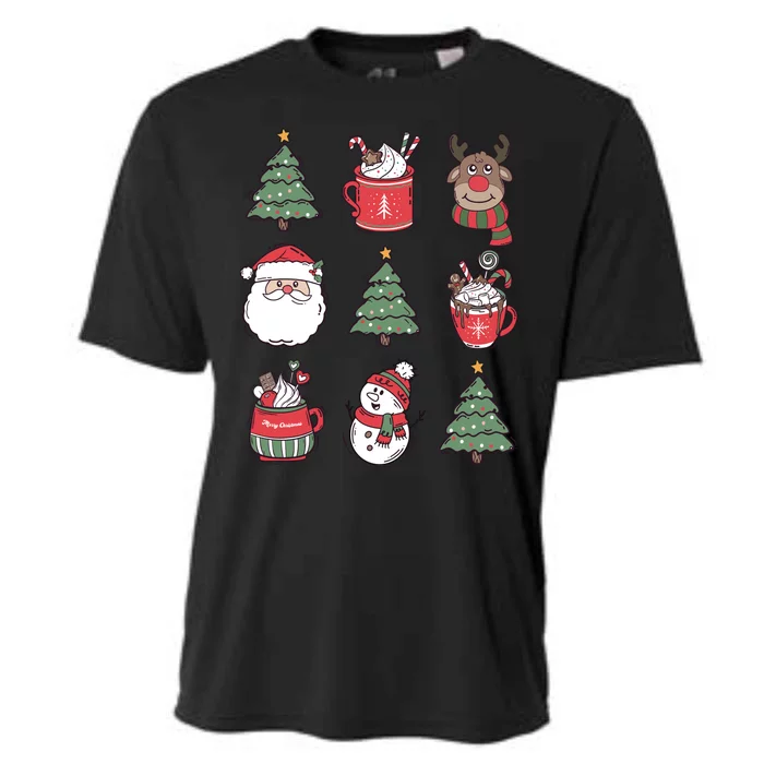 Festive Christmas Holiday Lover Cooling Performance Crew T-Shirt