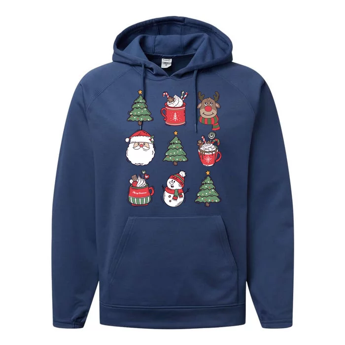 Festive Christmas Holiday Lover Performance Fleece Hoodie