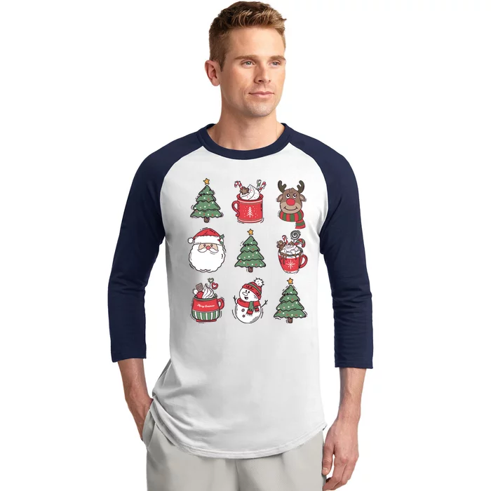 Festive Christmas Holiday Lover Baseball Sleeve Shirt