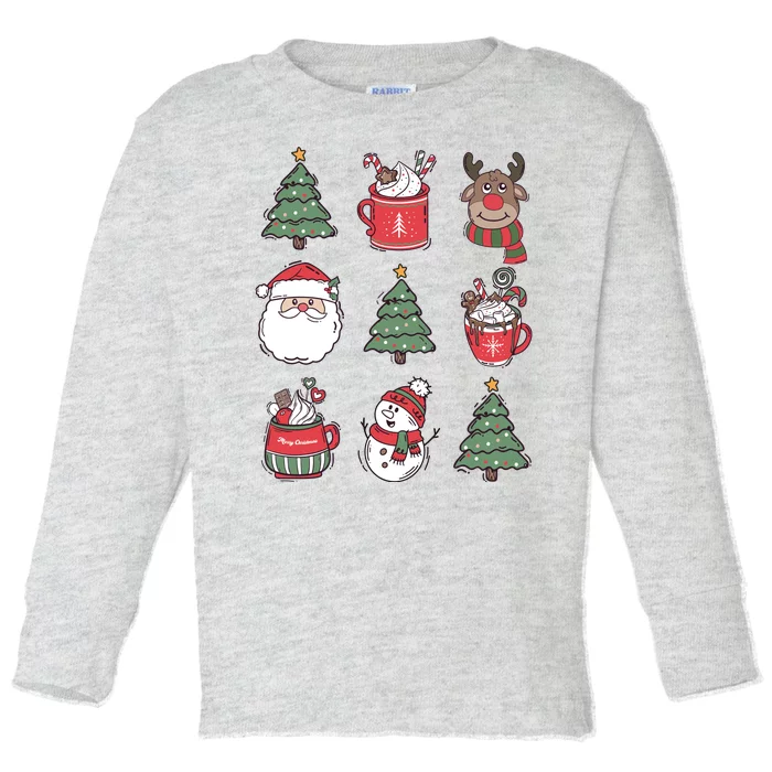 Festive Christmas Holiday Lover Toddler Long Sleeve Shirt