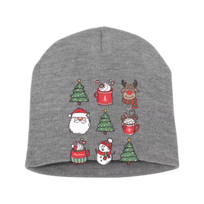 Festive Christmas Holiday Lover Short Acrylic Beanie