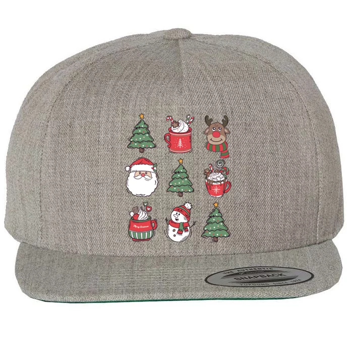 Festive Christmas Holiday Lover Wool Snapback Cap