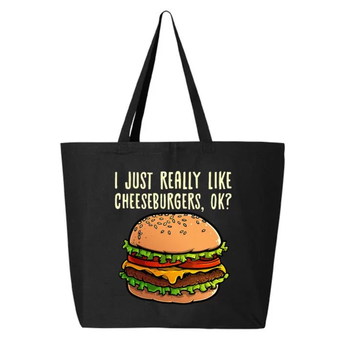 Funny Cheeseburger Hamburger Design Burger Lover 25L Jumbo Tote