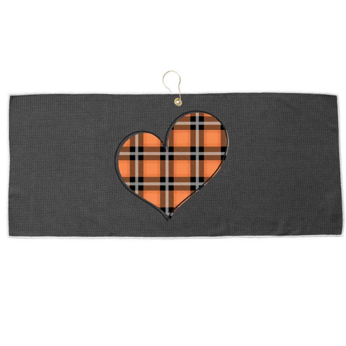 Fall Cute Heart Large Microfiber Waffle Golf Towel