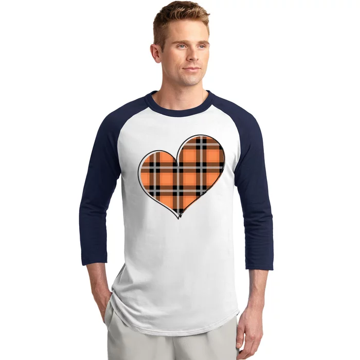 Fall Cute Heart Baseball Sleeve Shirt