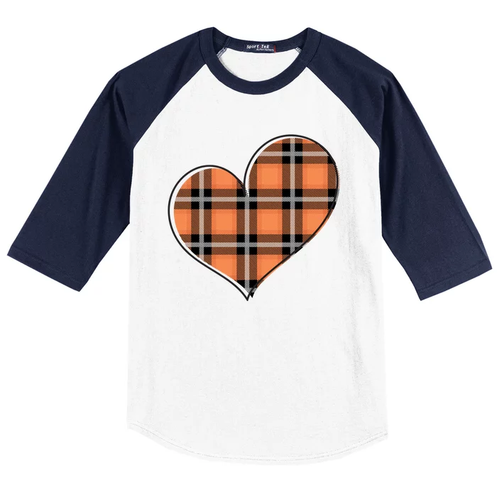 Fall Cute Heart Baseball Sleeve Shirt