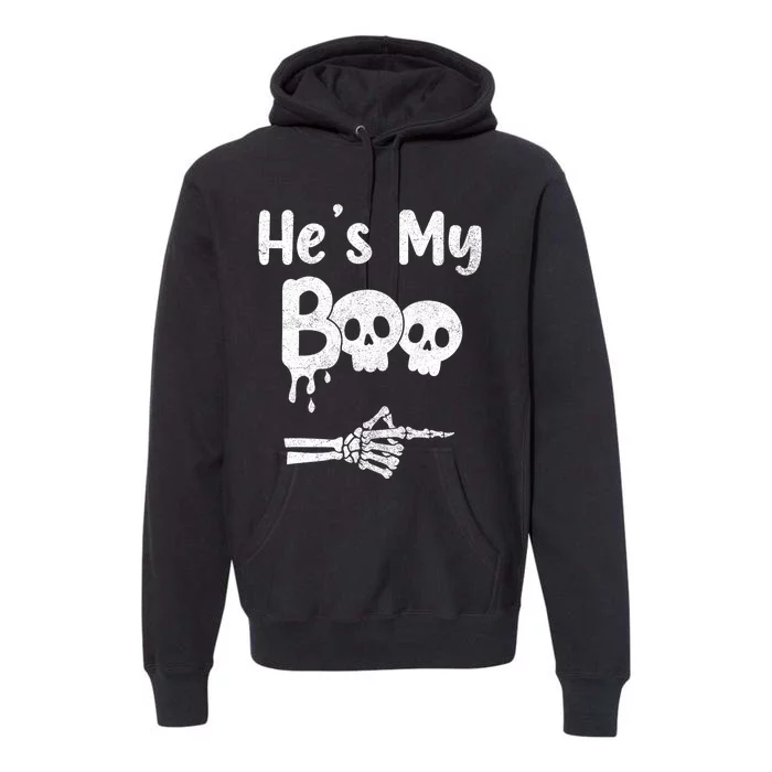 Funny Couples Halloween Matching Costumes HeS My Boo Premium Hoodie