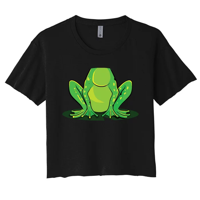 Frog Costume Halloween Green Toad Gift Women's Crop Top Tee