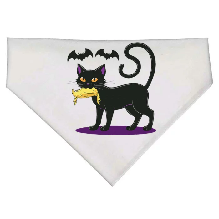 Funny Cat Halloween Voting Election 2024 Usa USA-Made Doggie Bandana