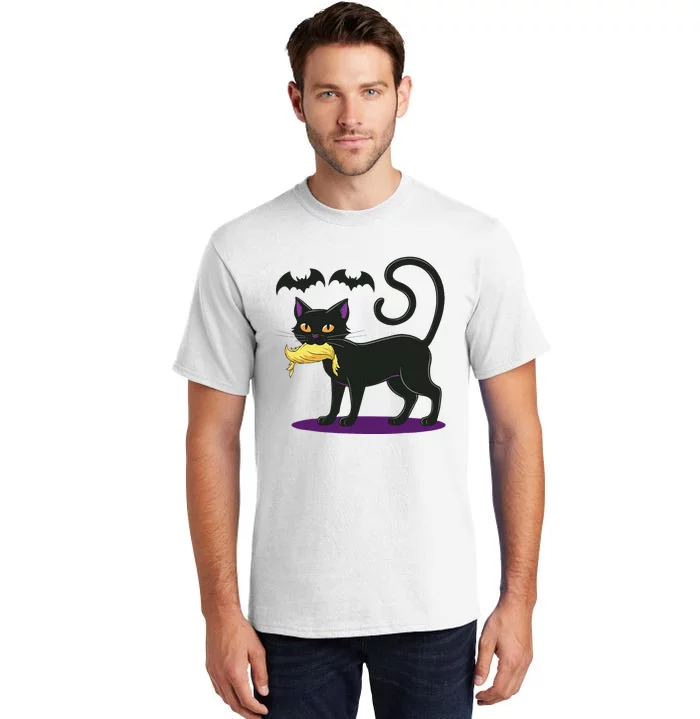 Funny Cat Halloween Voting Election 2024 Usa Tall T-Shirt