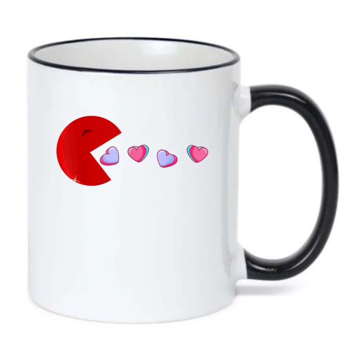 Funny Cute Hearts Valentines Day Black Color Changing Mug