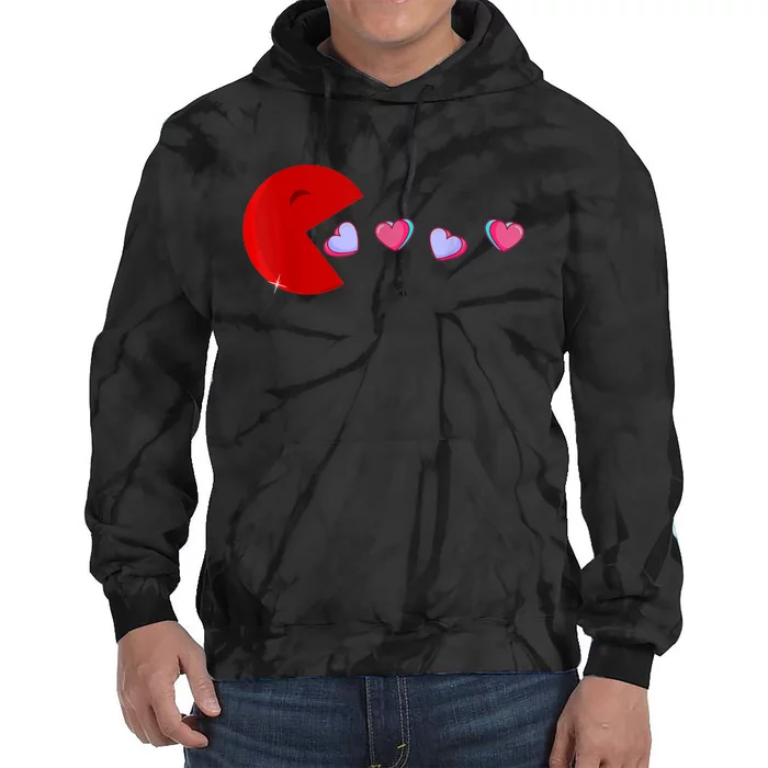 Funny Cute Hearts Valentines Day Tie Dye Hoodie