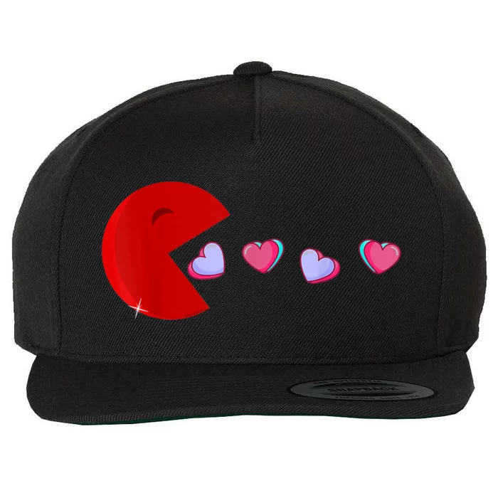 Funny Cute Hearts Valentines Day Wool Snapback Cap